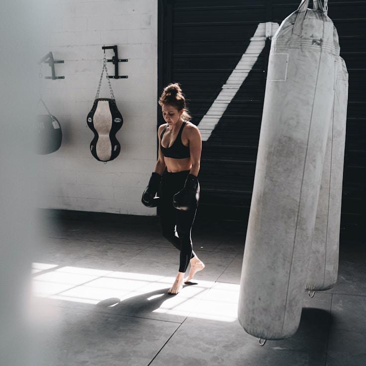 Group fitness class setting